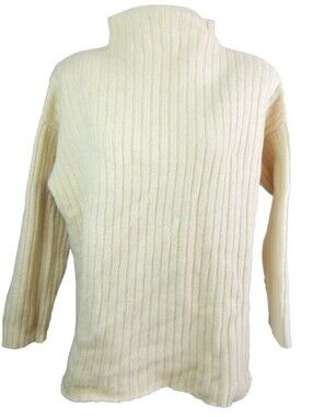 Hatch Maternity Wool Blend Ribbed Mock Neck Sweater